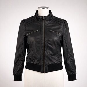 Miss London Black Leather Jacket